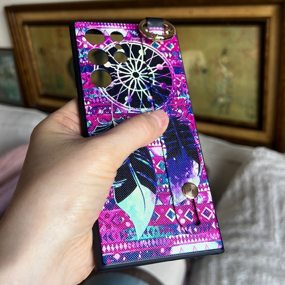 For Samsung Galaxy S22 ultra phone case with wrist strap kickstand keychain ring - Picture 17 of 17